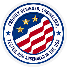 Proudly designed, engineered, tested, and assembled in the USA